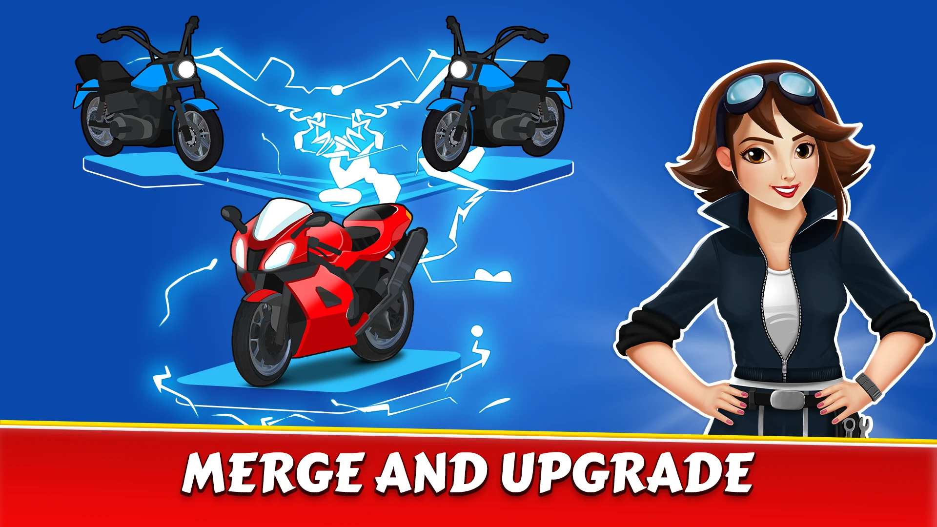 Merge Bike game Idle Tycoon screenshot
